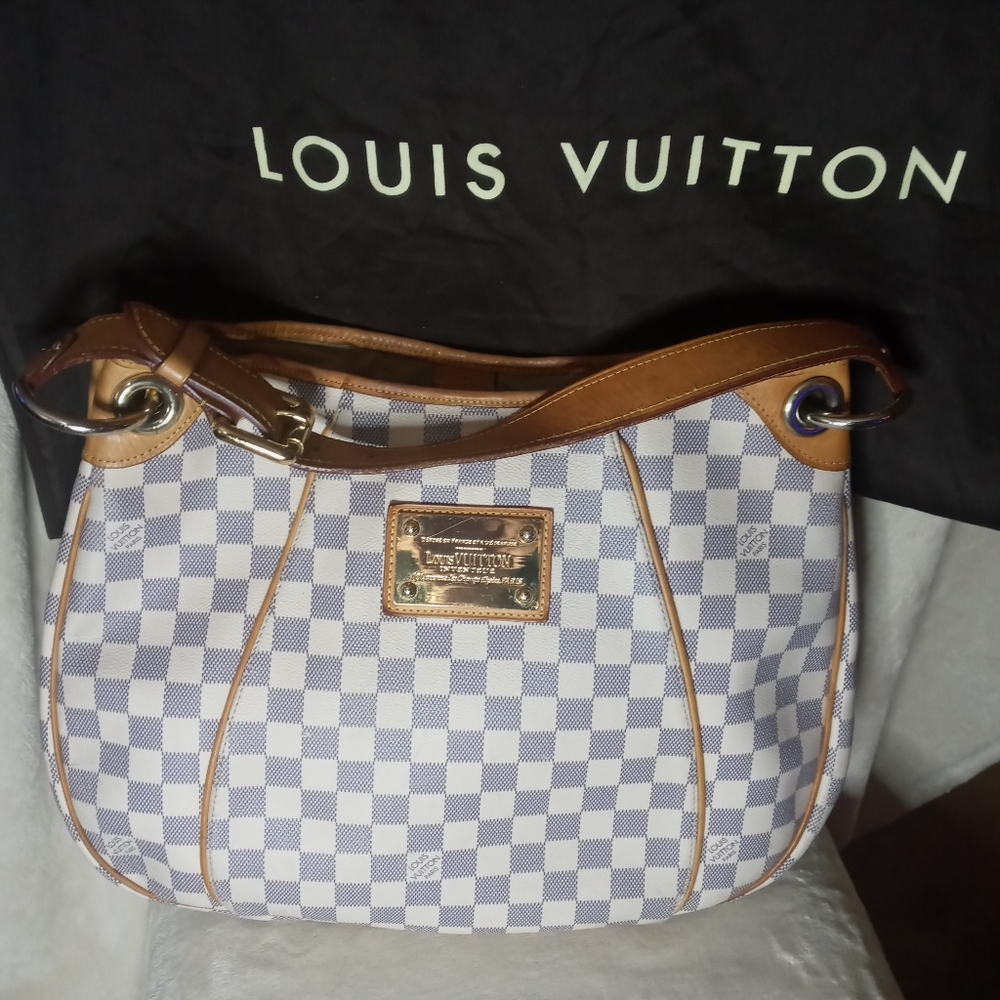 Louis Vuitton DAMIER AZUR GALLIERA hobo bag PM